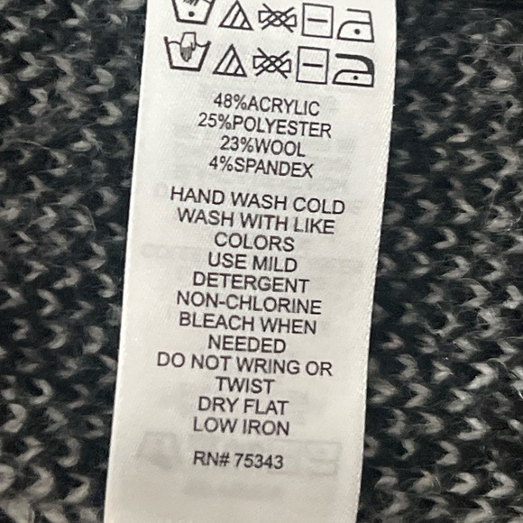 Ellen Tracy Women’s Cardigan Sweater Gray Plaid Wool Blend Coat SZ- xl - Picture 7 of 8